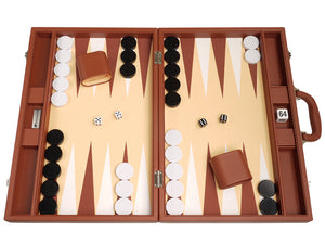 48 x 64 cm Set di Backgammon Premium - Deserto Marrone