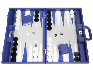 Set di Backgammon Premium da 48 x 64 cm - Blu Indaco