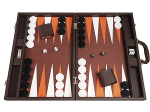Set di Backgammon Premium da 48 x 64 cm - marrone scuro