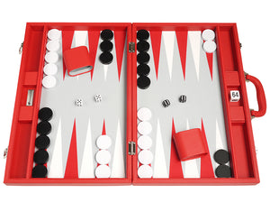 Set di Backgammon Premium da 48 x 64 cm - Rosso