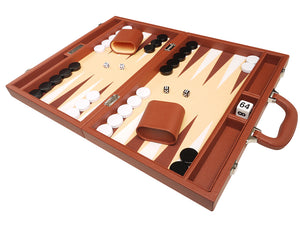 Set Backgammon Premium 40 x 53 cm - Desert Brown