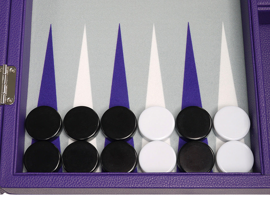 16-inch Premium Backgammon Set - Purple - American-Wholesaler Inc.